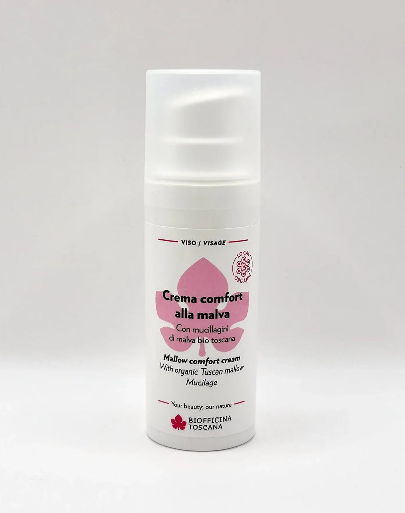 Biofficina Toscana Malva Comfort Cream 50ml Lugnande Ansiktskräm | Italiensk Hudvård - Essenza Naturals