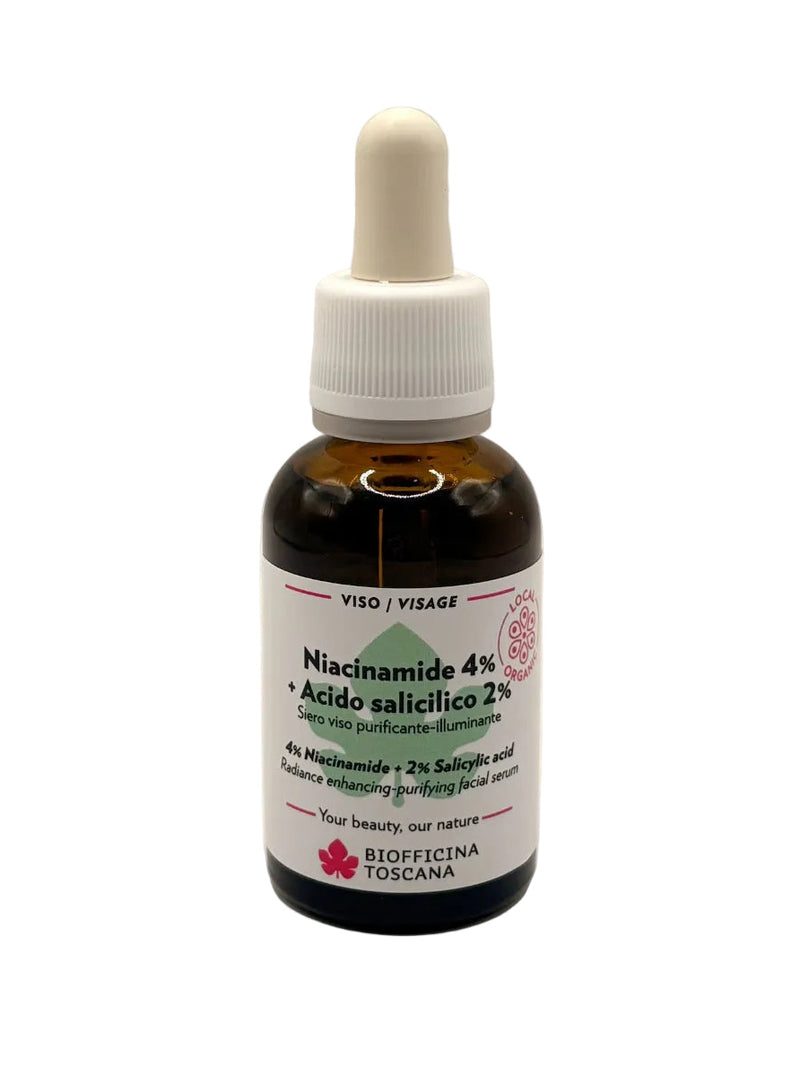 Biofficina Toscana 4% Niacinamide 2% Salicylic Acid Serum 30ml | Italiensk Hudvård - Essenza Naturals