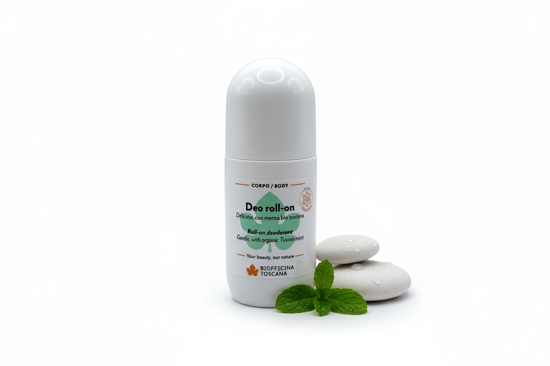 Naturlig deodorant utan aluminium från Biofficina Toscana - Effektivt skydd för känslig hud