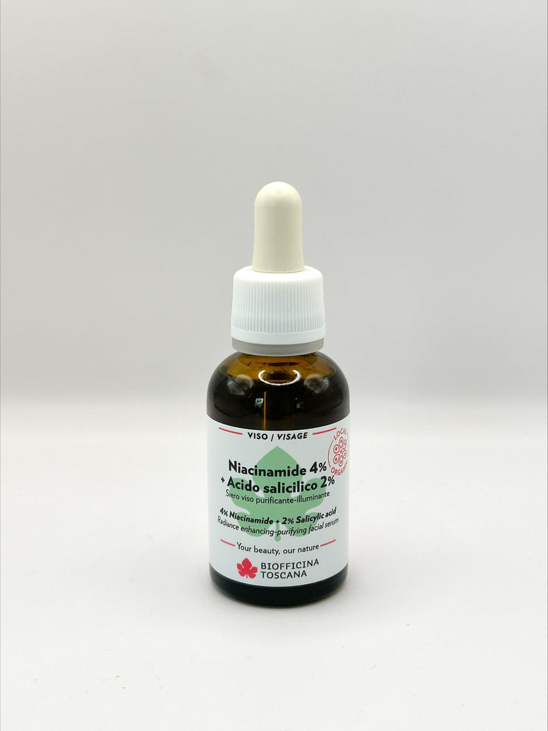 Biofficina Toscana Serum Niacinamide 4% & Salicylic Acid 2% – porrenande och mattifierande