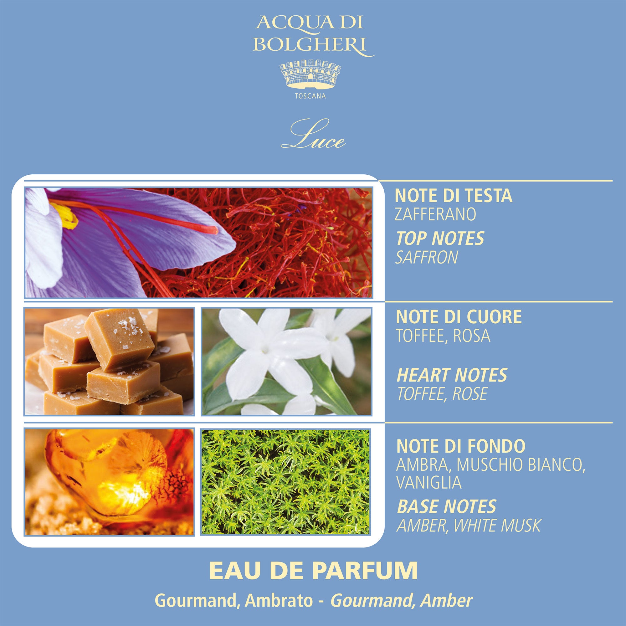 Eau de Parfum - Luce 50ml - Herr - Saffran, Jasmin & Bärnsten