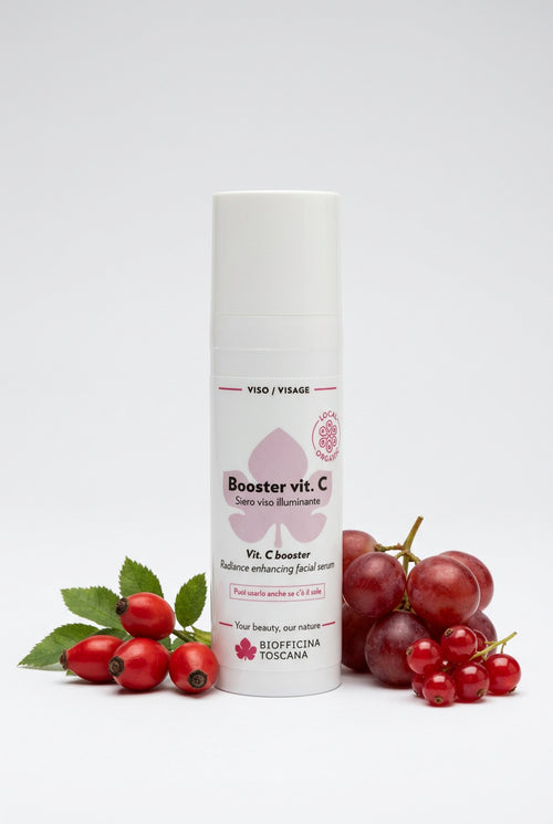 Booster serum med Rubiox 2.0 och vitamin C 2.5% 30ml – uppljusande och antioxidant ansiktsserum från Biofficina Toscana