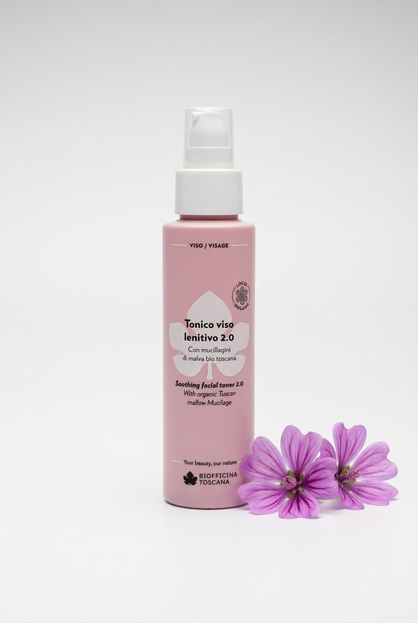 Lugnande ansiktstoner med malva och melissavatten 100ml – lugnande och balanserande toner från Biofficina Toscana