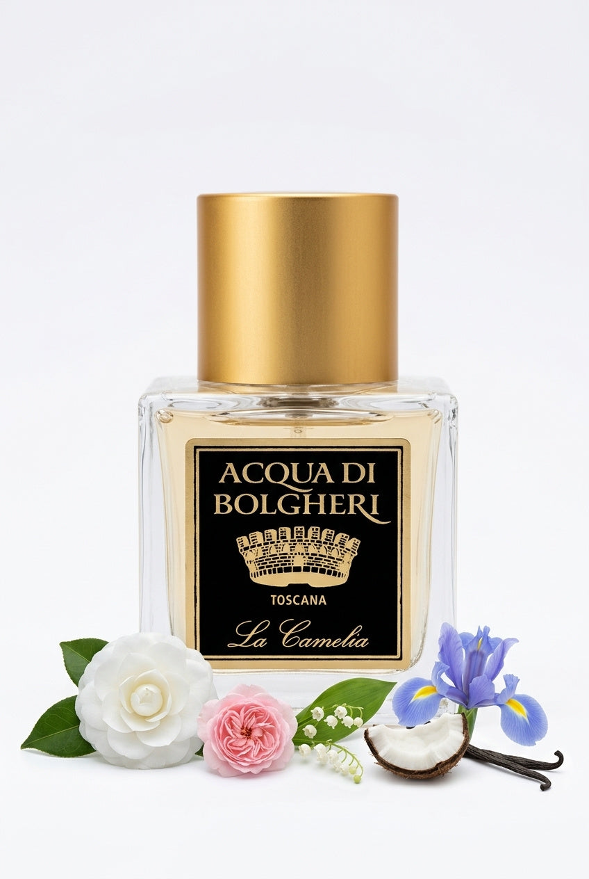 La Camelia Eau de Parfum dam med kokosnöt, kamelia och vanilj – naturlig parfym