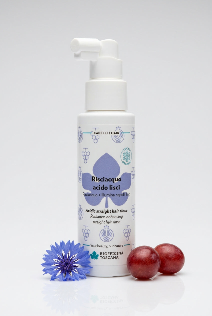 Balsamspray rakt hår Biofficina Toscana 100ml – växtkeratin och druvor för glans och utslätning