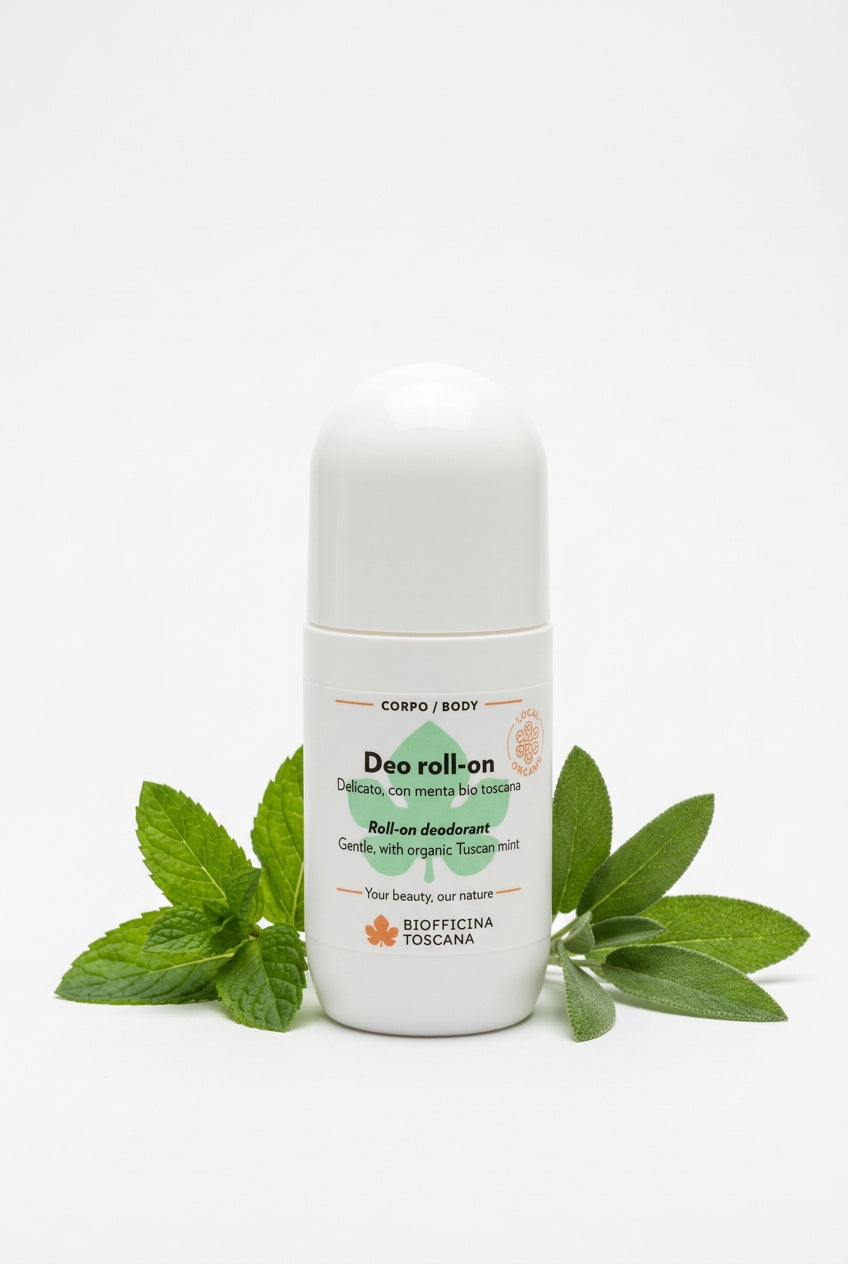 Roll-on deodorant med mynta och salvia 50ml – fräsch och långvarig naturlig deodorant från Biofficina Toscana