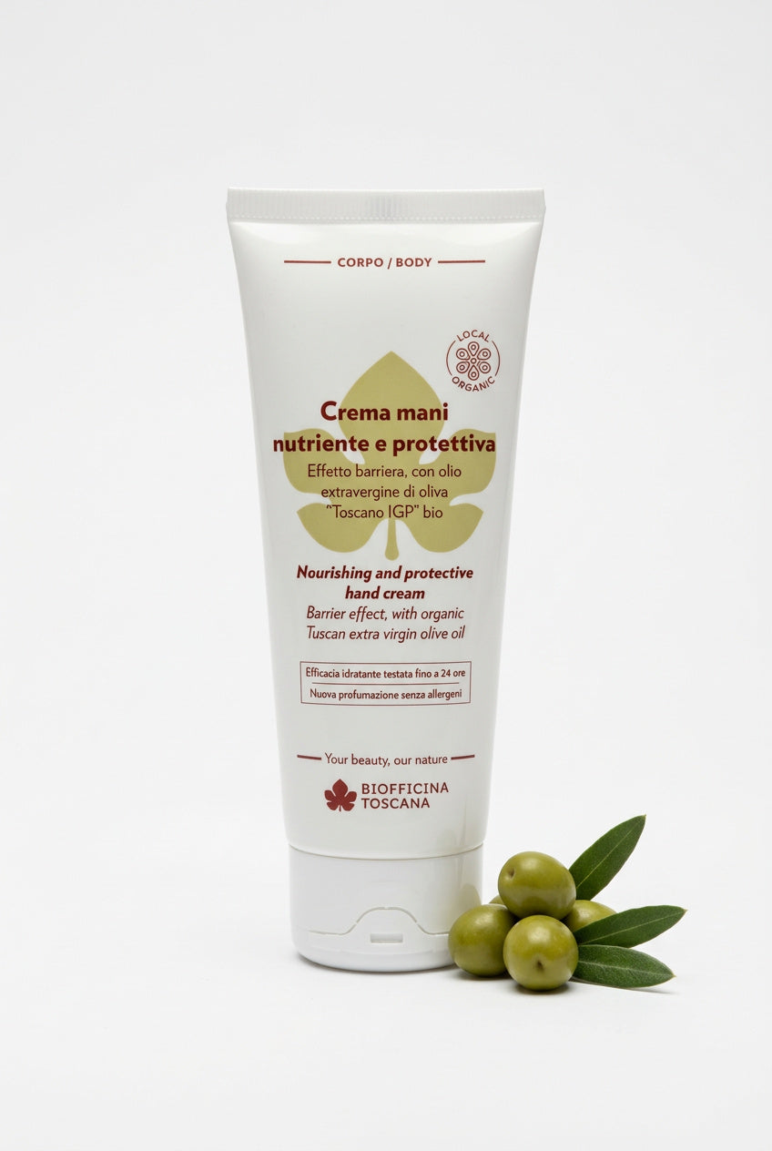 Handkräm med olivolja och propolis 75ml – barriärvårdande och intensivt återfuktande från Biofficina Toscana