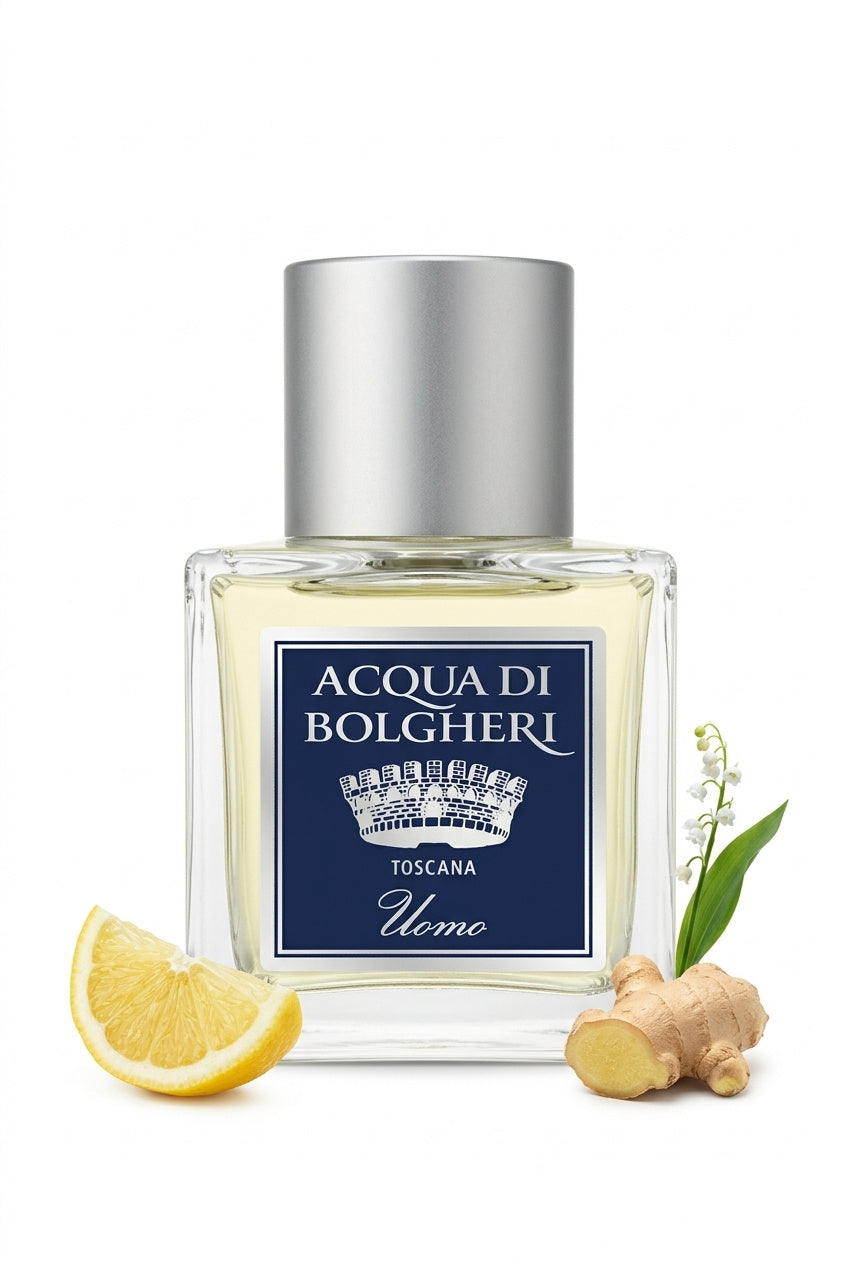 Uomo Eau de Parfum herr med cederträ, mandarin och vetiver – naturlig parfym