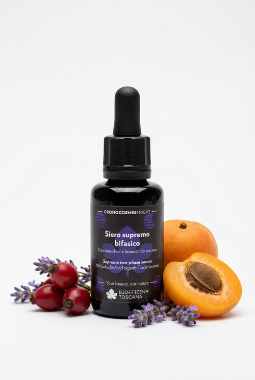 Ansiktsserum med bakuchiol och hyaluronsyra 30ml – anti-aging och återfuktande serum från Biofficina Toscana