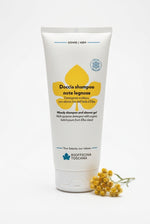 Woody schampo och duschgel med helichrysum och ginkgo 200ml – rengörande och uppfriskande hår- och kroppsvård från Biofficina Toscana