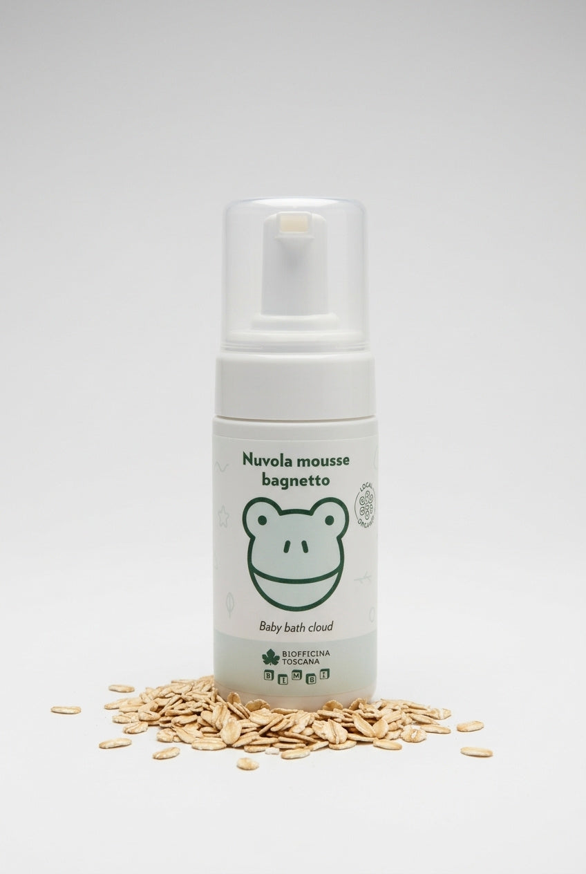 Skonsam babydusch med malva och havre 100ml – rengörande och lugnande dusch för baby från Biofficina Toscana