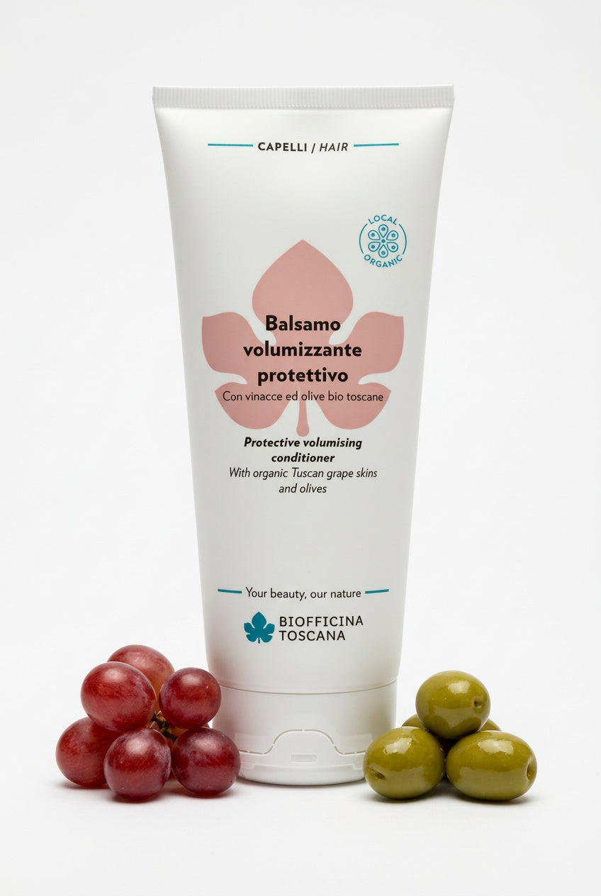 Volymgivande hårbalsam med Uviox-Oleox och proteiner 200ml – skyddande och stärkande balsam från Biofficina Toscana