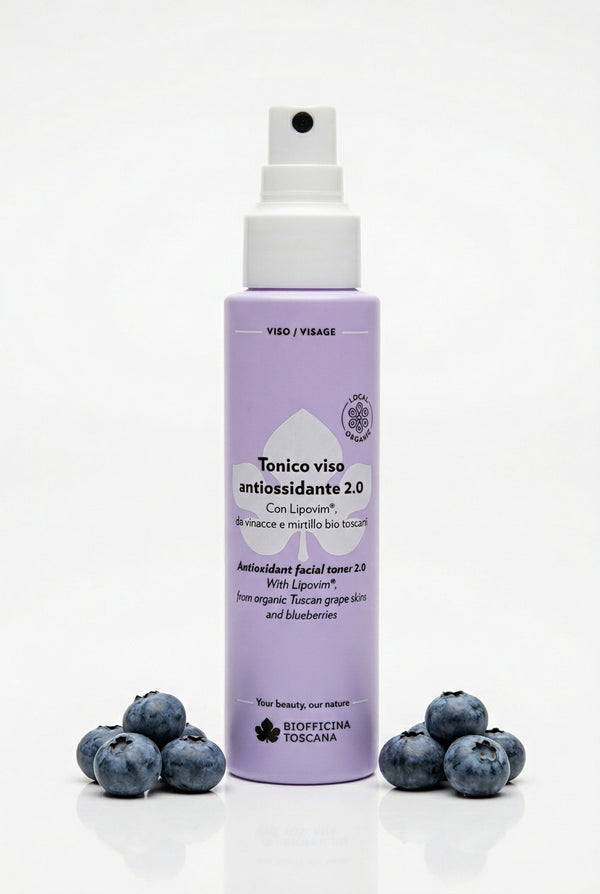 Antioxidant ansiktstoner med Lipovim och vitamin C 100ml – uppljusande och skyddande toner från Biofficina Toscana