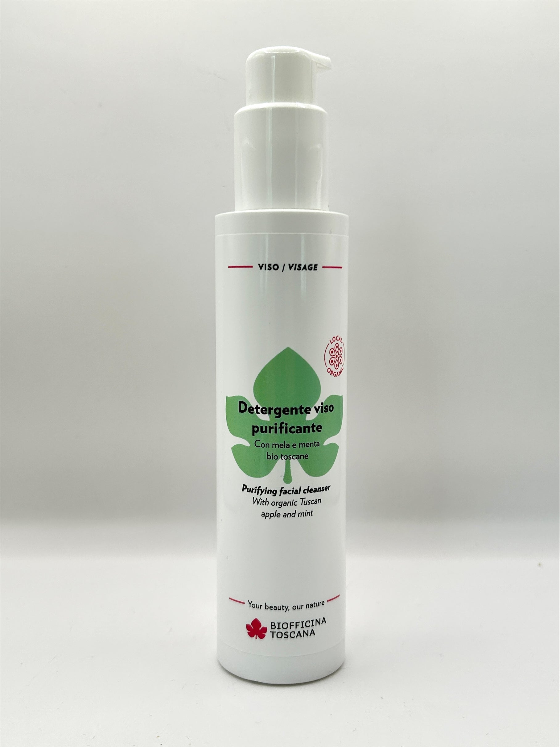 Biofficina Toscana Renande Ansiktsrengöring Äpple AHA & Salicylsyra – exfolierande och balanserande