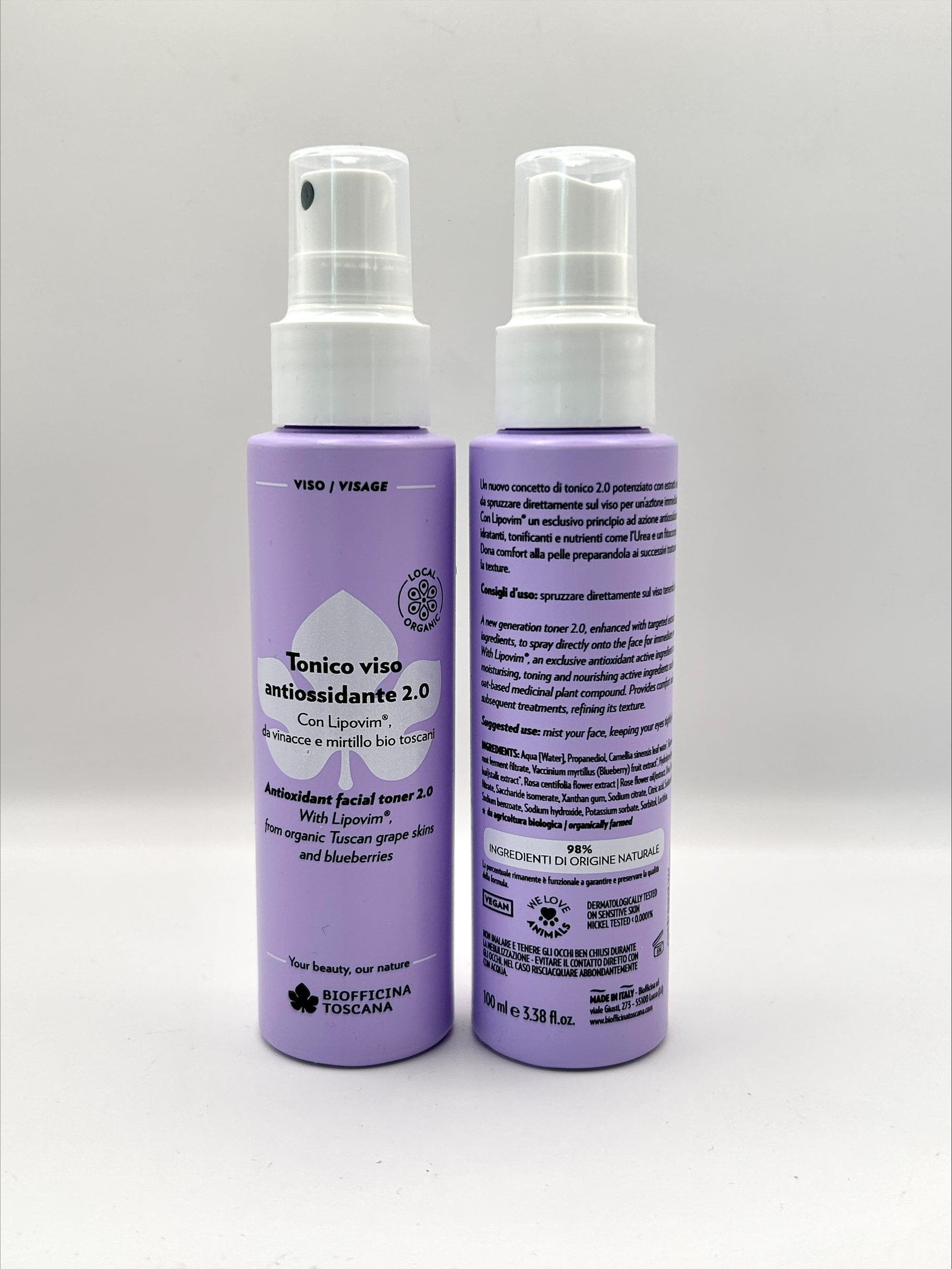 Biofficina Toscana Antioxidant Ansiktstoner – vitamin C toner för strålande och antioxidantskyddad hud