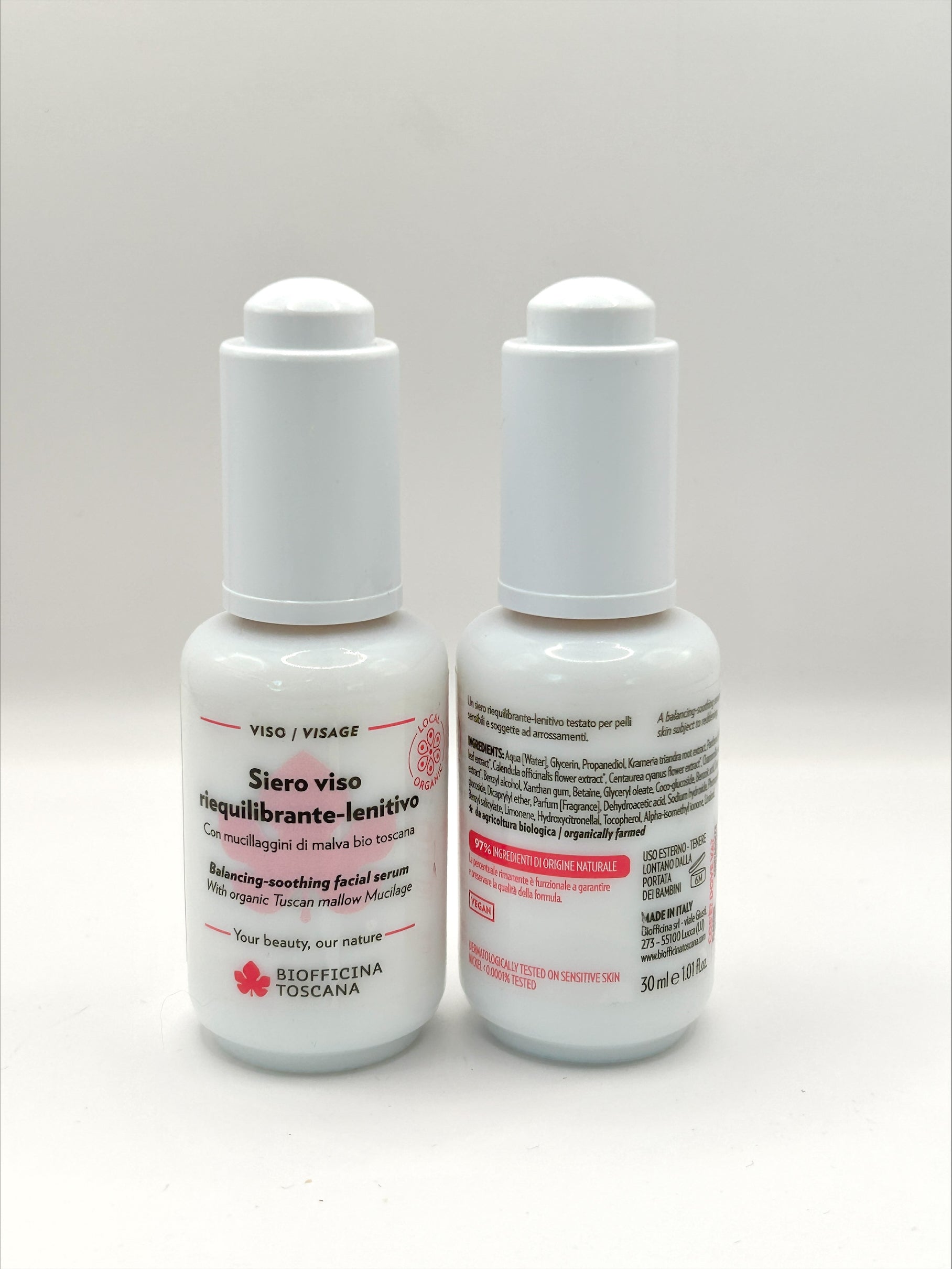 Biofficina Toscana Lugnande Serum Kamomill – niacinamid och kamomill för lugn och balanserad känslig hud