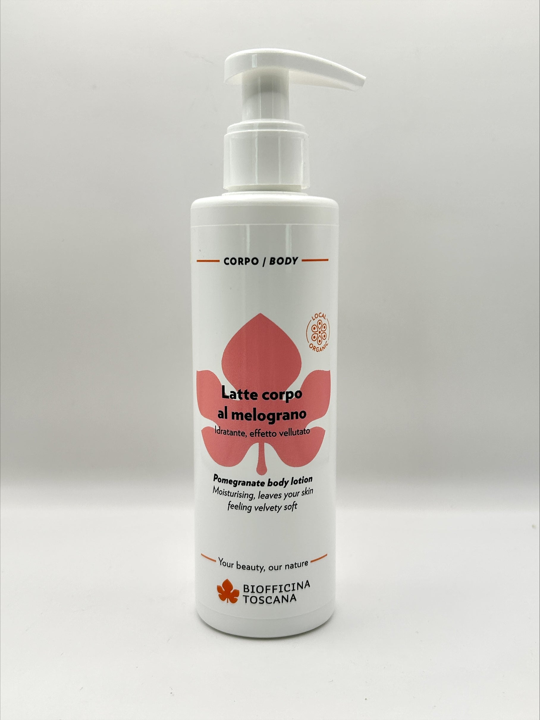 Biofficina Toscana Granatäpple Kroppslotion Hyaluronsyra – antioxidant lotion för mjuk och ungdomlig hud