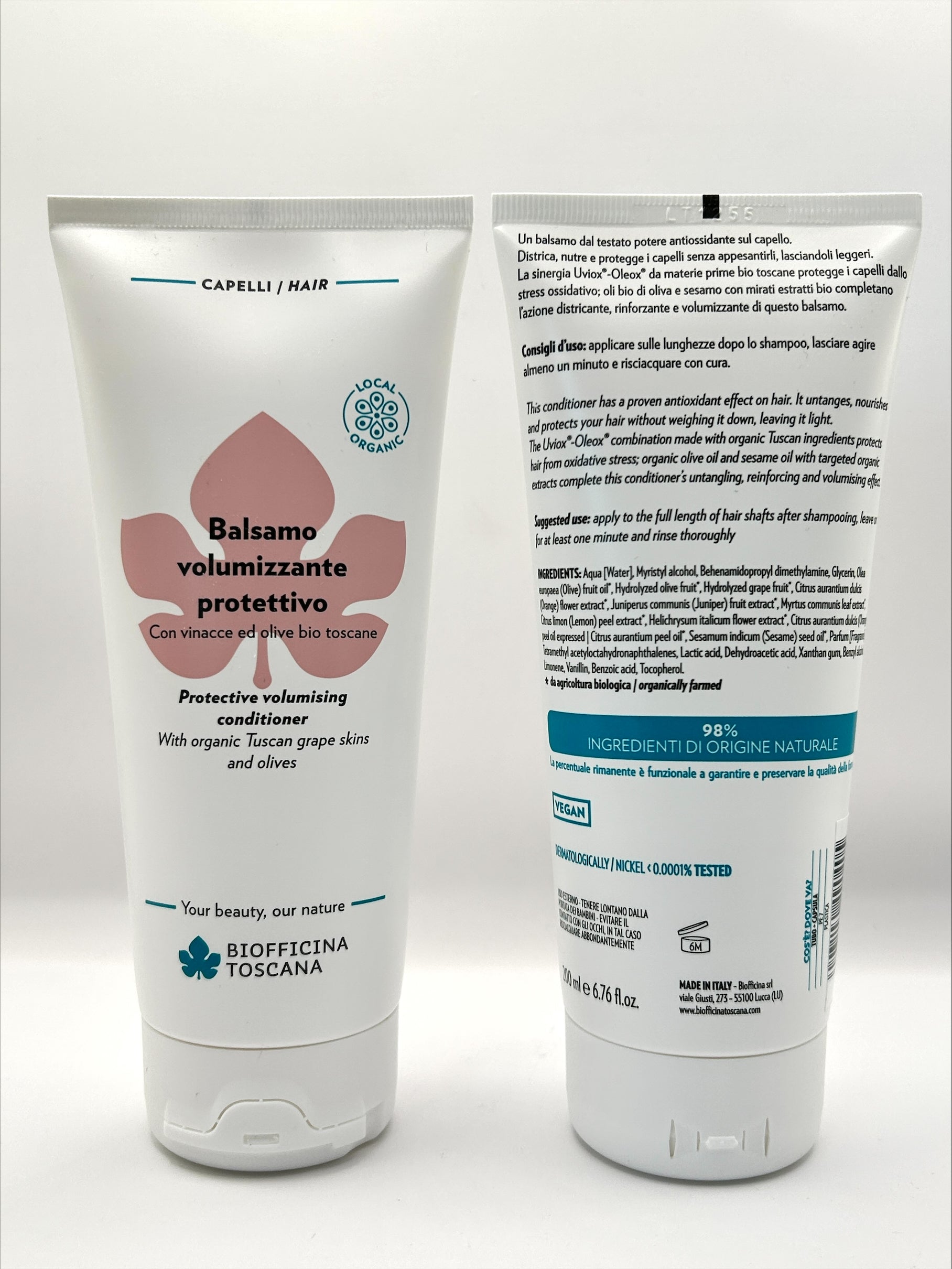 Biofficina Toscana Volymgivande Balsam – uviox-oleox och proteiner för fylligt och voluminöst hår