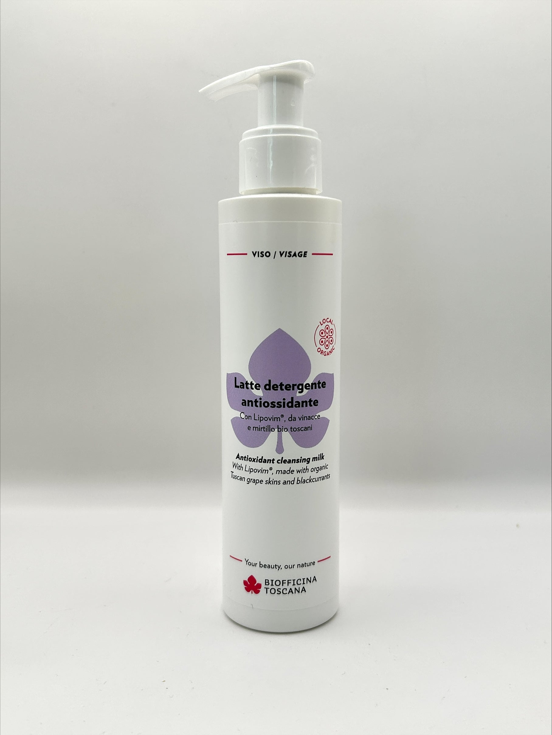 Biofficina Toscana Rengöringsmjölk Lipovim & Oljor – skyddande och antioxidant ansiktsrengöring