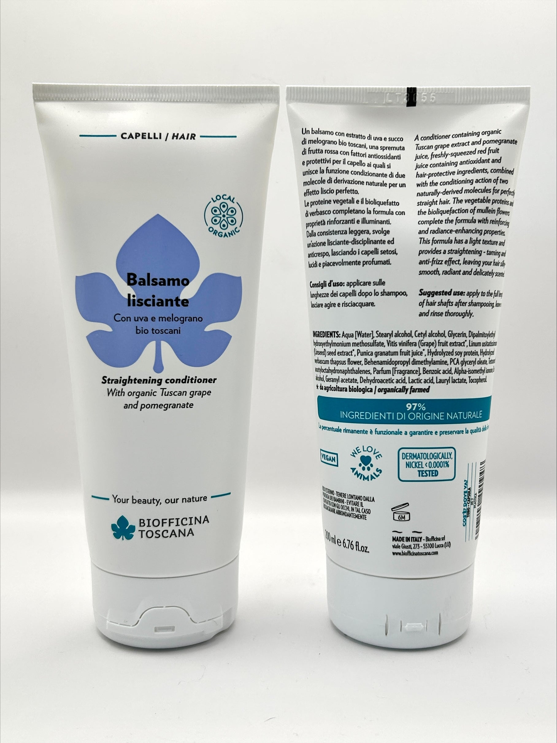 Biofficina Toscana Utslätande Balsam – kungsljus och sojaproteiner för mjukt och glansigt hår