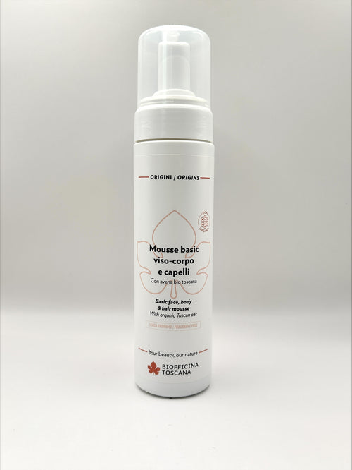 Biofficina Toscana Basic Ansikte Rengöringsmousse 200ml | Doftfri & mild
