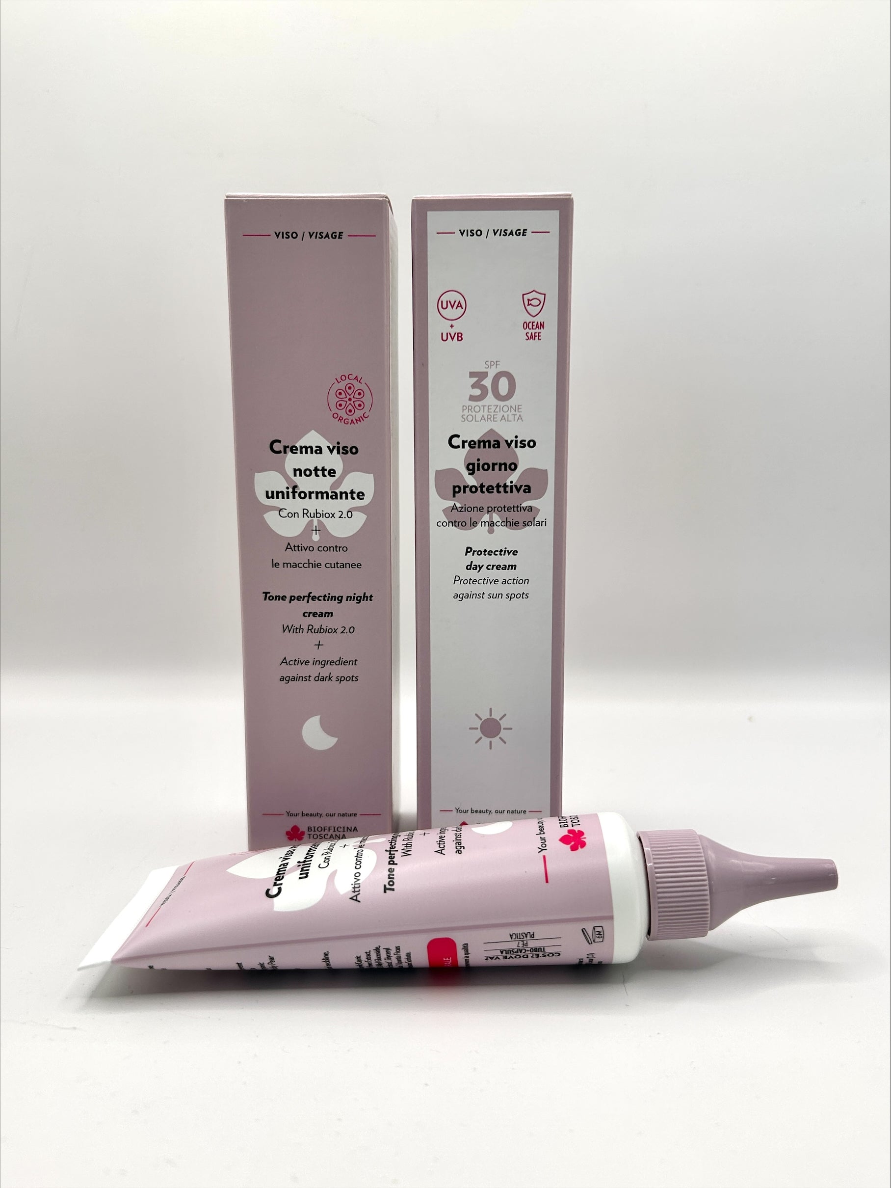 Biofficina Toscana Nattkräm Rubiox 2.0 – anti-age nattkräm med vildprästkrage för jämn hudton