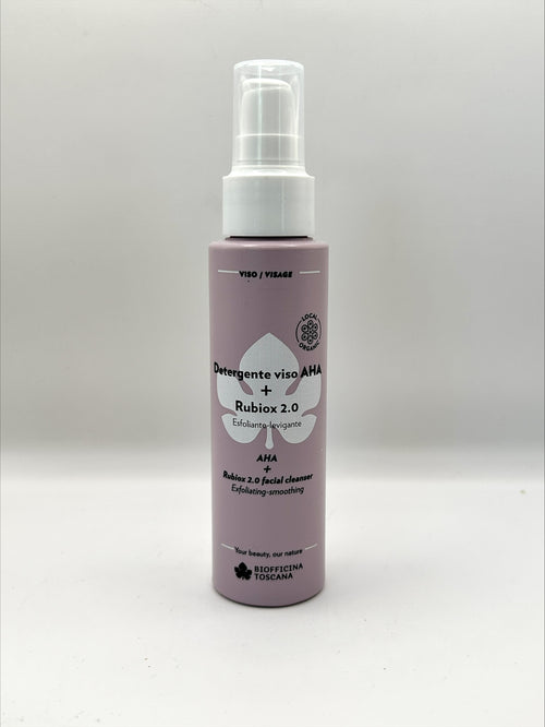 Biofficina Toscana Ansiktsrengöring AHA & Rubiox 2.0 – exfolierande och förnyande rengöring