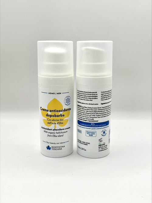 Biofficina Toscana Aftershave Kräm – antioxidant och lugnande aftershave med helichrysum mot rakirritation