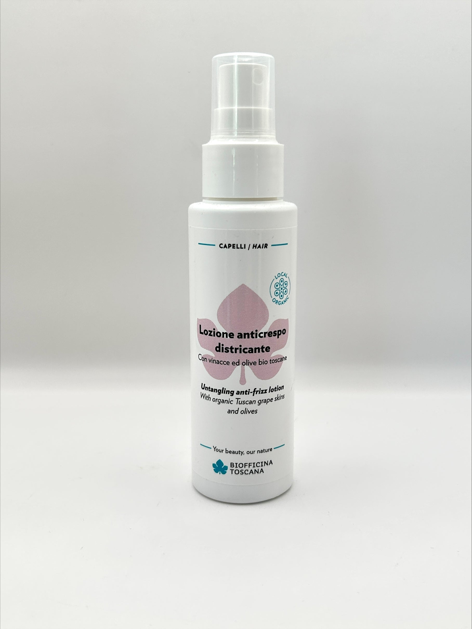 Biofficina Toscana Anti-Frizz Lotion Uviox-Oleox & Honung – slätande och skyddande hårvård