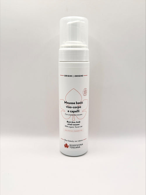 Biofficina Toscana Basic Ansikte Rengöringsmousse 200ml | Doftfri & mild