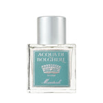 Acqua di Bolgheri Maestrale parfymflaska i klarglas med guldlock – Eau de Parfum närbild