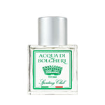 Acqua di Bolgheri Sporting Club parfymflaska i klarglas med guldlock – Eau de Parfum närbild